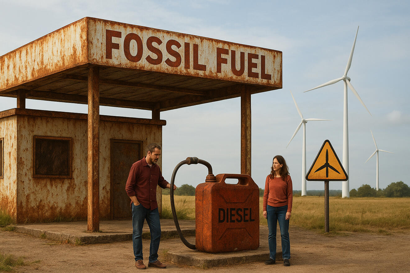 Die letzte Tankstelle der Welt.