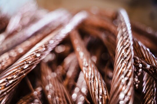 Kupfer in Detailaufnahme